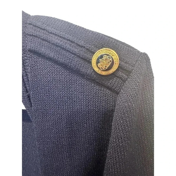 St. John‎ Basics Navy Blue Knit Two Piece Skirt Jacket Set Size P /4 - Picture 6 of 9